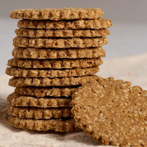 Sesame Wheat Sourdough Discard Crackers