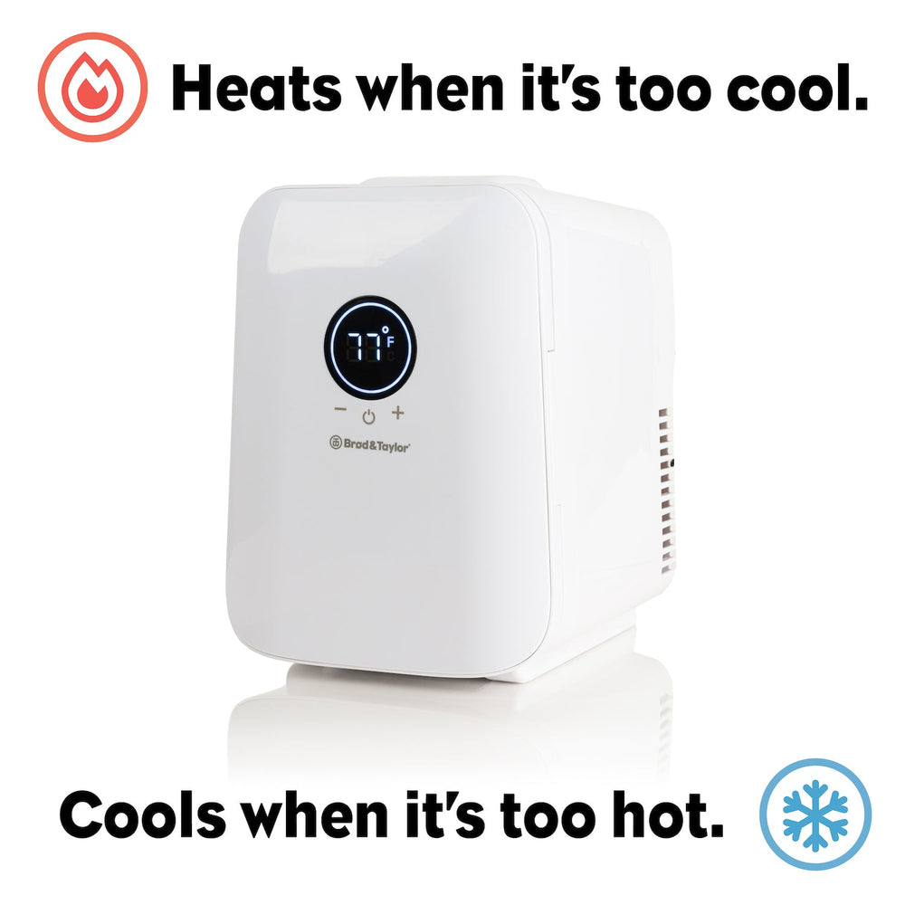 Heats when it's cool. Cools when it's too hot.