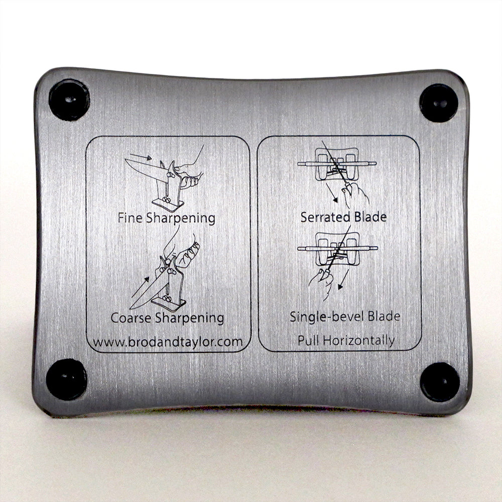 Professional Knife Sharpener, Original, directions printed on the base